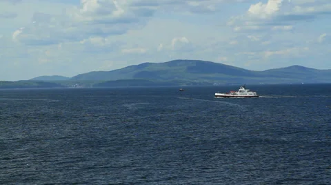 Boat in the ocean Stock Footage 28840023