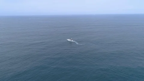 Boat on the Ocean Stock Footage 90670933