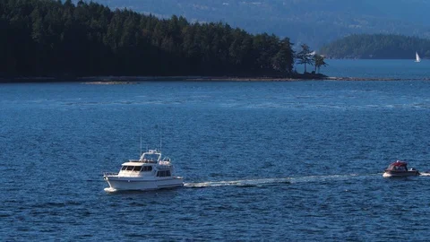 Boat on the ocean Stock Footage 100933640