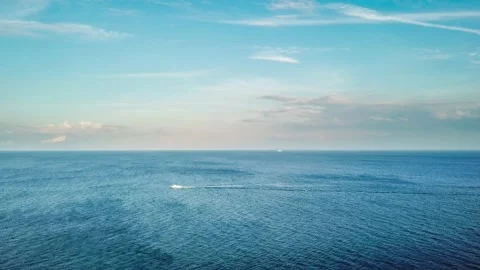 Boat in the ocean Stock Footage 132391739