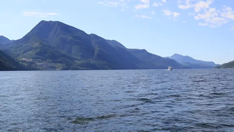 Boat in ocean Stock Footage 137913966