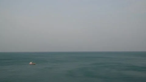 Boat on the ocean Video stock 234306955