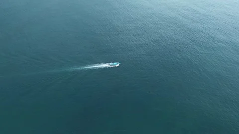 Boat in the Ocean Stock Footage 263565395