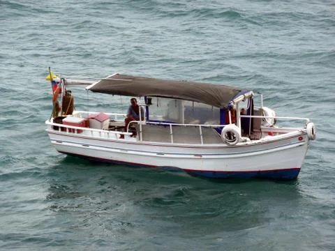 Boat in the ocean 库存照片