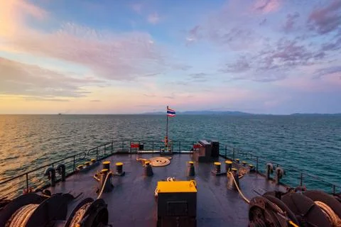 Boat in the ocean Stock Photos
