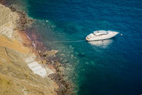 A boat in the ocean Stock Photos
