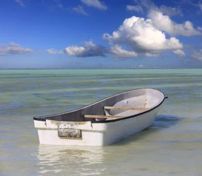 Boat in ocean Stock Photos
