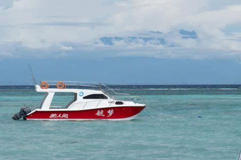 Boat at the ocean Stock Photos