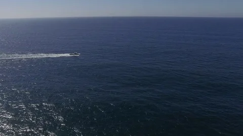 Boat in the Open Ocean Stock Footage 79469741