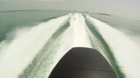 Boat Outboard Speeding Stock Footage 752829