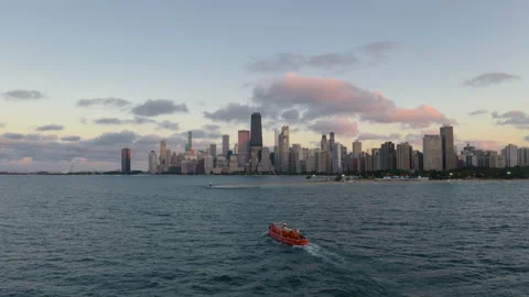 Boat over lake Stock Footage 246652834