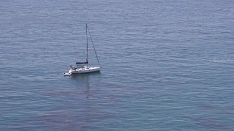 Boat in the pacific ocean Stock Footage 63591938