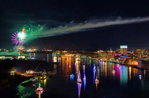 Boat Parade of Lights Stock Photos