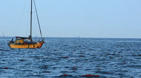 Boat From A Parallel Reality Stock Footage 45708306