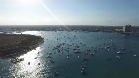 Boat party floatopia 2 Stock Footage 48117218