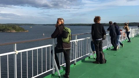 Boat passangers on deck 動画素材 115419564