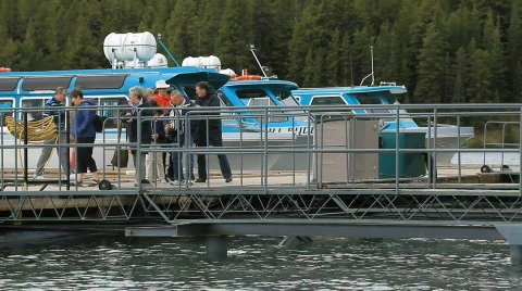Boat passengers fast P HD 1283 Stock Footage 836842
