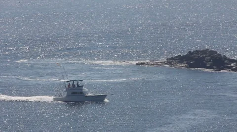 Boat passing 1 Stock Footage 1067215