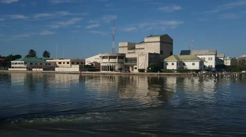 Boat Passing Bliss Centre Stock Footage 66427226