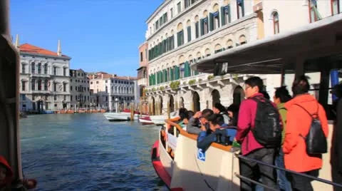 Boat passing by close shot on canals Stock Footage 21893626