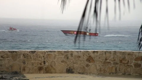 Boat passing a Jet Ski Video stock 94136549