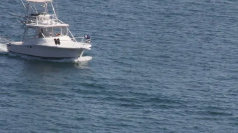 Boat passing by on the screen Stock Footage 1067162