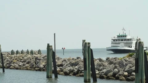 Boat Passing The Shore Stock Footage 47463294