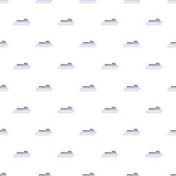 Boat pattern creating seamless background for travel concept Stock Illustration
