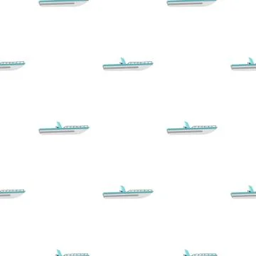 Boat pattern flat 库存插图