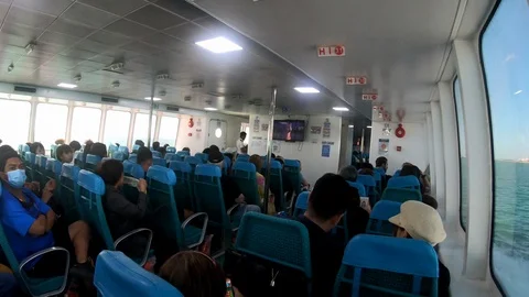 On a boat in the Phillippines during the beginning of COVID 스톡 동영상 127452268