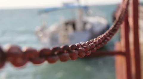 The boat at the pier Stock Footage 55899440