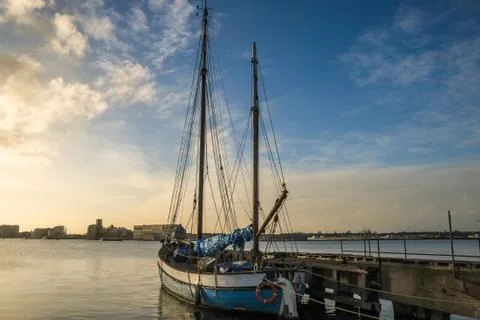 Boat at a pier Stock Photos