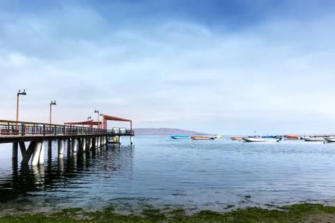 Boat at the pier Stock-Fotos