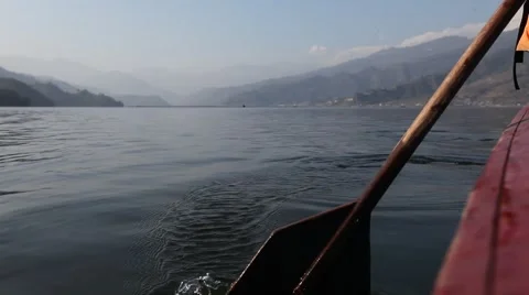 Boat in Pokhara Stock Footage 59757052