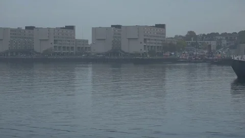 Boat in the port of Boston Stock Footage 73769633