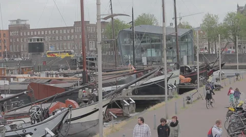 Boat in the port Stock Footage 36805016