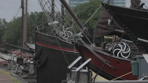 Boat in the port Stock Footage 36899894