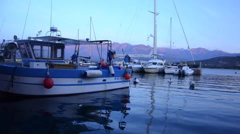 Boat on the Port Stock Footage 68770932