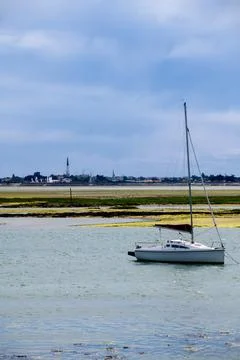 Boat preparing for sailing Stock Photos