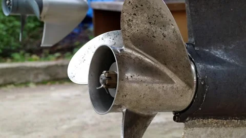 Boat propeller blades Stock Footage 256153988