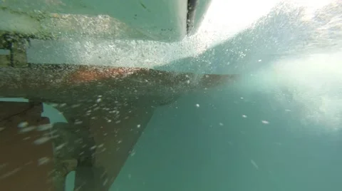Boat Propeller Underwater HD Stock Footage