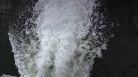 Boat propuslsion wake Stock Footage 27795119
