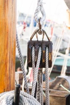 Boat pulley Stock Photos