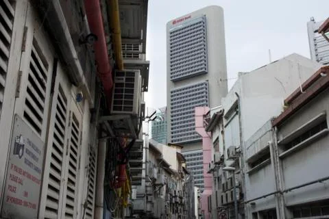 Boat Quay Backstreet ally Stock Photos