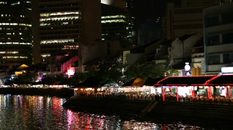 Boat Quay Stock Footage 665979