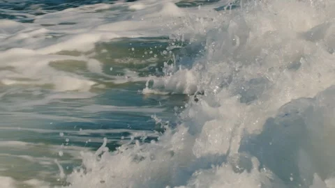 Boat is racing at high speed leaving wake on sea surface with white foam and 库存影片 327611166