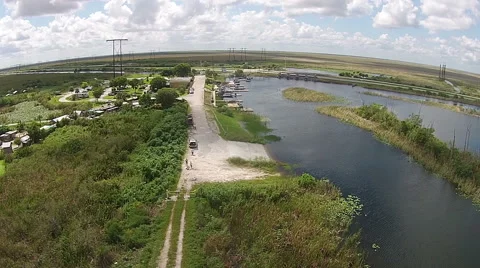 Boat ram in the Everglades Stock Footage 42094465