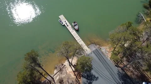 Boat ramp looking down rotation around | Stock Video | Pond5