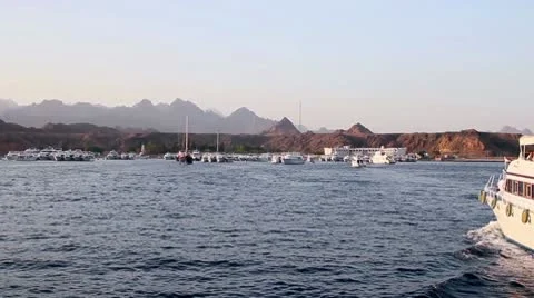 Boat in the Red Sea Stock Footage 8997480