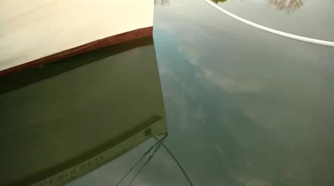 Boat reflection Video stock 14831344